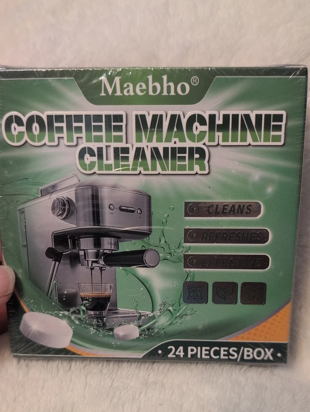 Green Coffee Machine Cleaner Tablets - 24 Pack